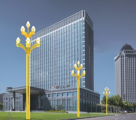 新农村一体化市电led公路灯6米直杆杆 户外防水马路灯A字臂海螺臂