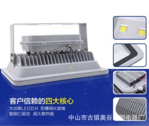 灯具投光灯户外广告50w水超亮泛光球场隧道灯工地工程庭院LED