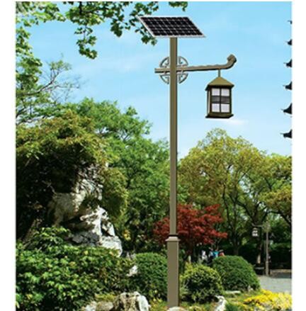 仿古太阳能路灯厂家批发庭院灯led太阳能一体化路灯雷达户外路灯图3
