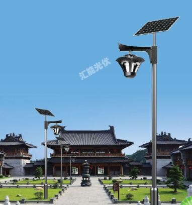 厂家批发庭院灯led太阳能仿古太阳能路灯 一体化路灯雷达户外路灯