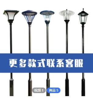 定制3米3.5米户外高杆灯led景观灯 小区别墅太阳能草坪公园庭院灯图3