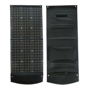 单晶硅100w18v便携式可折叠太阳能板 储能电源户外应急充电光伏板图2