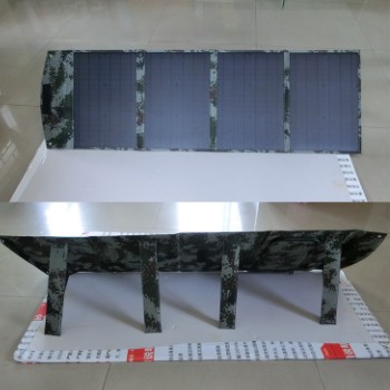 单晶100W18V便携式可折叠太阳能光伏发电板 迷彩太阳能折叠包