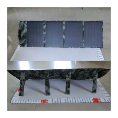 单晶100W18V便携式可折叠太阳能光伏发电板 迷彩太阳能折叠包