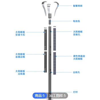 抗风耐寒定制一体化太阳能庭院灯史福特龙跃系列30W60W学校园区图2